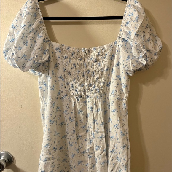 Altar'd State “Clara” Floral Mini Dress Milkmaid Cottagecore Coquette Demure L - Picture 6 of 11